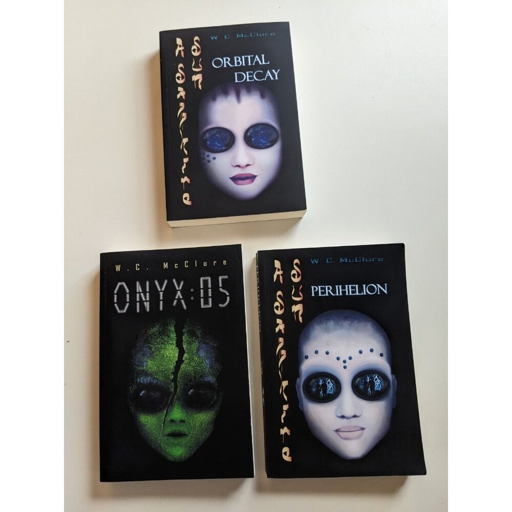 Lot of 3 WC McClure Books - Perihelion, Orbital Decay / Sapphire Sun, Onyx: 05